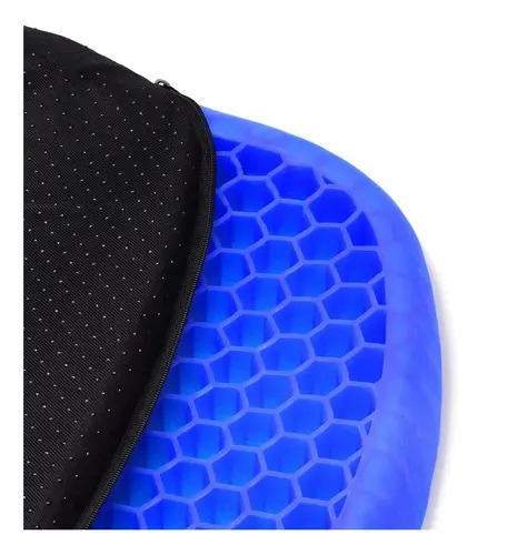 Cojín Silicona Asiento Gel Confortable Lavable Portátil  Azul — foto 3