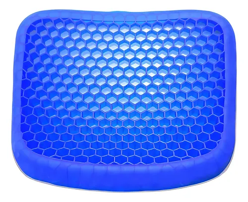 Cojín Silicona Asiento Gel Confortable Lavable Portátil Color Azul