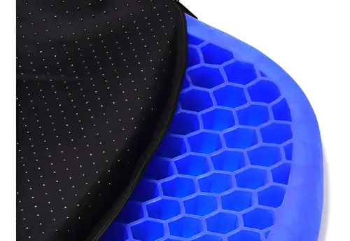 Cojín Silicona Asiento Gel Confortable Lavable Portátil Color Azul — foto 4