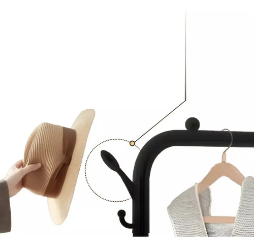 Colgador Perchero Multiusos Para Ropa Y Zapatos Negro — foto 4