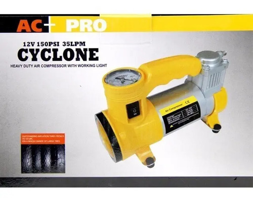 Compresor Con Linterna Ac-pro Cyclone Amarillo 150psi Monofásica — foto 9