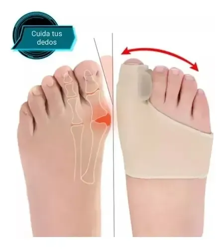 Corrector De Juanete (par Ambos Pies)  Almohadillas De Gel Marrón L — foto 3