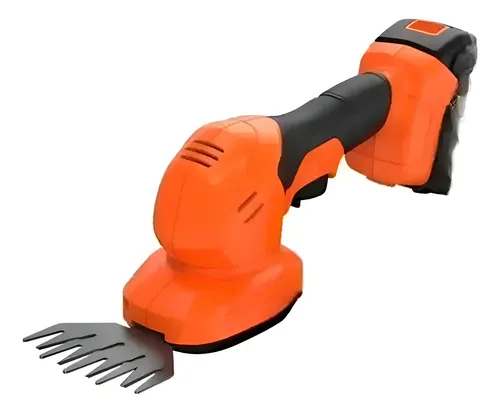 Cortacésped Y Cortacerco Inalámbrico Con Bateria Tijeras Naranja