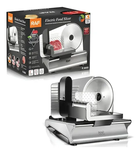 Cortadora Rebanadora Carne Fiambre Eléctrica Raf 8800 Plata