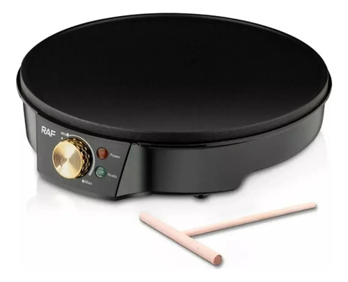Crepera Eléctrica Raf R.528 De 31 Cm Con Superficie Antiadherente Y Temperatura Regulable Negro — foto 8
