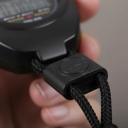 Cronometro Deportivo Digital Fitness Impermeable 1/100s Con Reloj Alarma Y Calendario Para Entrenador Y Arbitro Negro — foto 8
