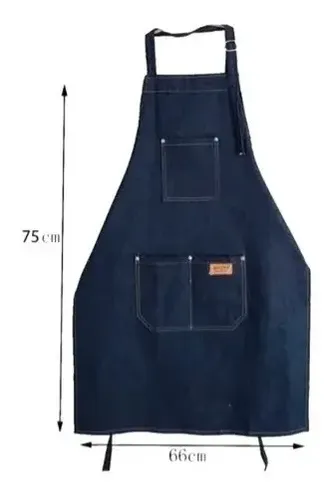 Delantal Pechera Para Cocina, Barbería O Jardinería Jeans — foto 2