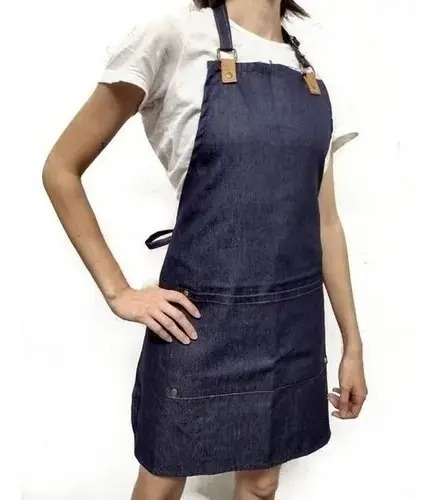Delantal Pechera Para Cocina, Barbería O Jardinería Jeans — foto 5
