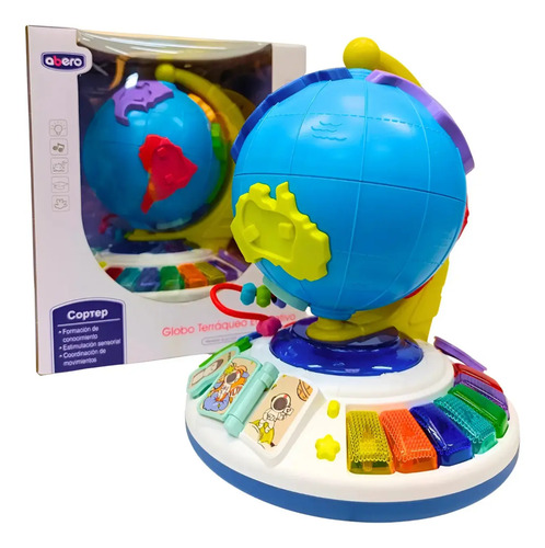 Didáctico Globo Terráqueo Educativo Para Niños Musical Multicolor
