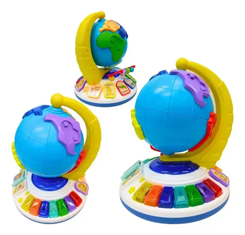 Didáctico Globo Terráqueo Educativo Para Niños Musical Multicolor — foto 3