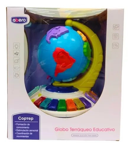 Didáctico Globo Terráqueo Educativo Para Niños Musical Multicolor — foto 4