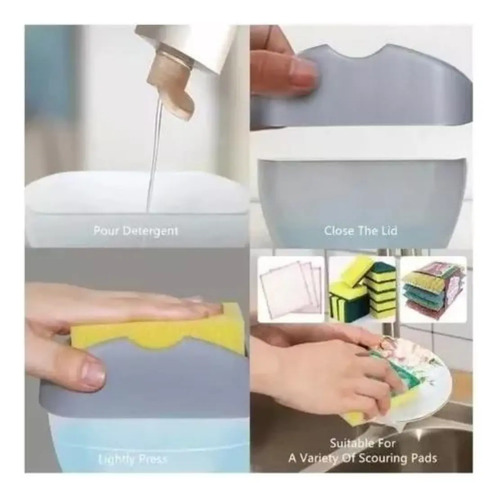Dispensador De Jabon Con Esponja Lavaplatos — foto 4