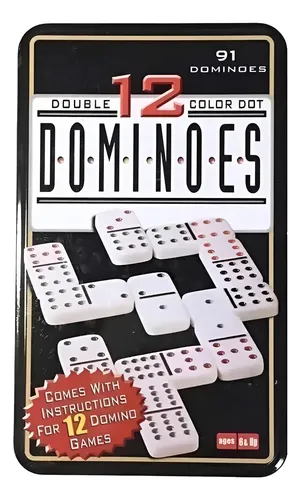 Domino Chancho 12 Juego Dominó Caja Metálica 91 Piezas