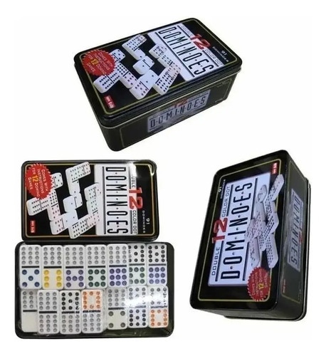 Domino Chancho 12 Juego Dominó Caja Metálica 91 Piezas — foto 5