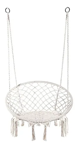 E Everking Hamaca Silla Colgante De Macrame Columpio Macrame White Silla Colgante