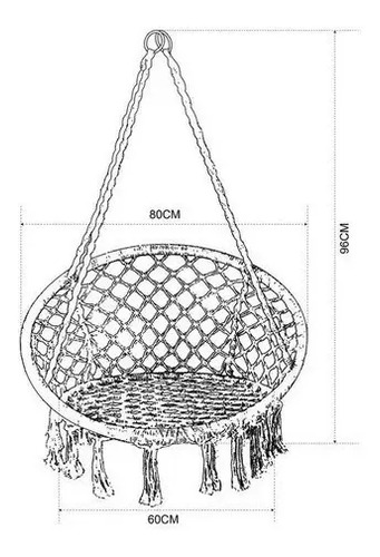 E Everking Hamaca Silla Colgante De Macrame Columpio Macrame White Silla Colgante — foto 10