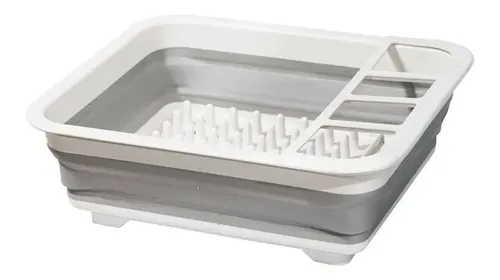 Escurridor Secador Platos Organizador Plegable Lavaloza Blanco