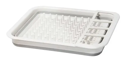 Escurridor Secador Platos Organizador Plegable Lavaloza Blanco — foto 2