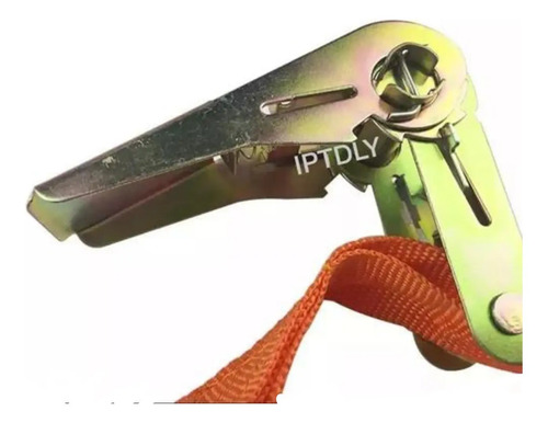 Eslinga Cinta Amarre Con Triquete Y Gancho 25mm 5mts Naranja — foto 2