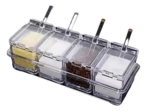 Especieros Frascos Cristal Condimentos Organizador Hogar Color Transparente — foto 2