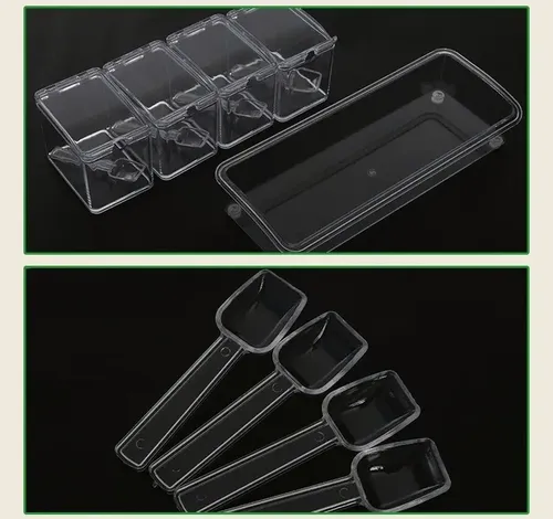 Especieros Frascos Cristal Condimentos Organizador Hogar Color Transparente — foto 7