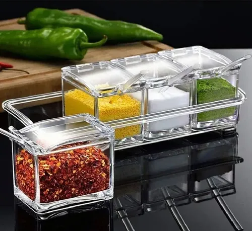 Especieros Frascos Cristal Condimentos Organizador Hogar Color Transparente — foto 8