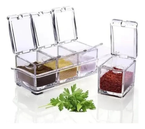 Especieros Frascos Cristal Condimentos Organizador Hogar Transparente