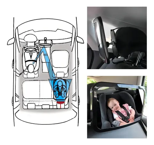 Espejo De Auto Para Observar A Bebe 360 Negro — foto 3