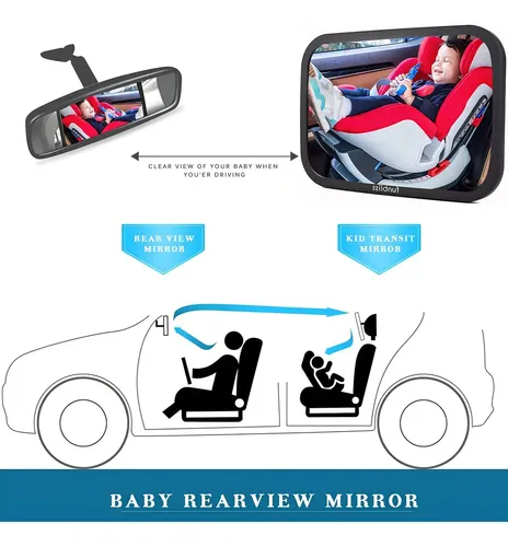 Espejo De Auto Para Observar A Bebe 360 Negro — foto 9