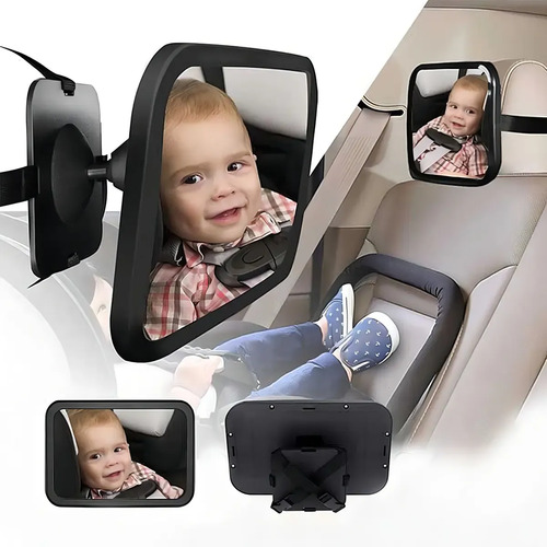 Espejo De Auto Para Observar A Bebe 360 Negro — foto 3