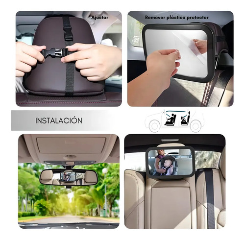 Espejo De Auto Para Observar A Bebe 360 Negro — foto 4