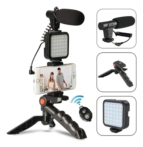 Estabilizador De Cámara De Video Soporte De Teléfono Ay-49u Color Negro — foto 12