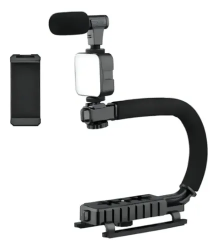 Estabilizador De Cámara De Video Soporte De Teléfono Ay-49u Color Negro — foto 3