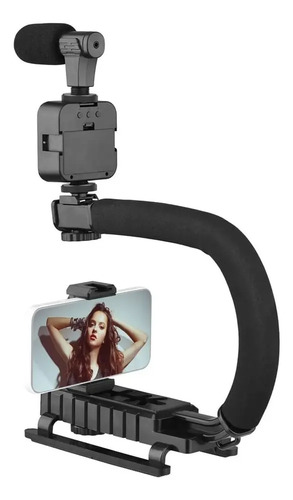 Estabilizador De Cámara De Video Soporte De Teléfono Ay-49u Color Negro — foto 5