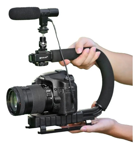 Estabilizador De Cámara De Video Soporte De Teléfono Ay-49u Color Negro — foto 6