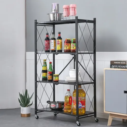 Estante Rack Plegable Metal Negro 4 Niveles Ilios Innova 71x32x126 Cm — foto 10