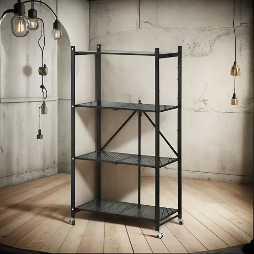Estante Rack Plegable Metal Negro 4 Niveles Ilios Innova 71x32x126 Cm — foto 11