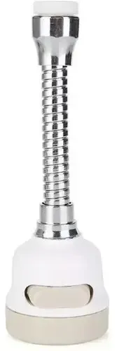 Extensión Flexible Grifo De Agua Flex 360 Lavaplatos Blanco Brillante