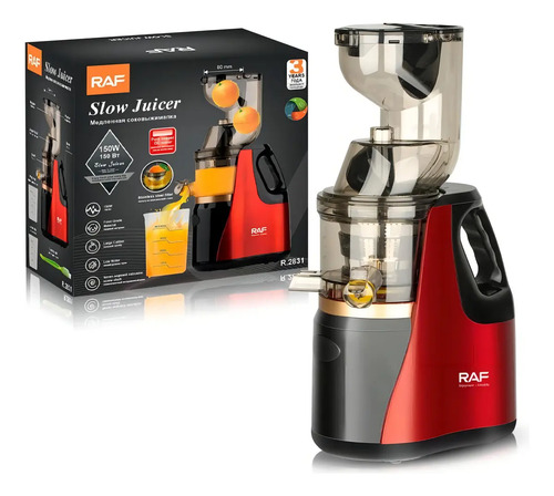 Extractor Exprimidor De Frutas Y Verduras Juguera Raf Color Rojo — foto 4