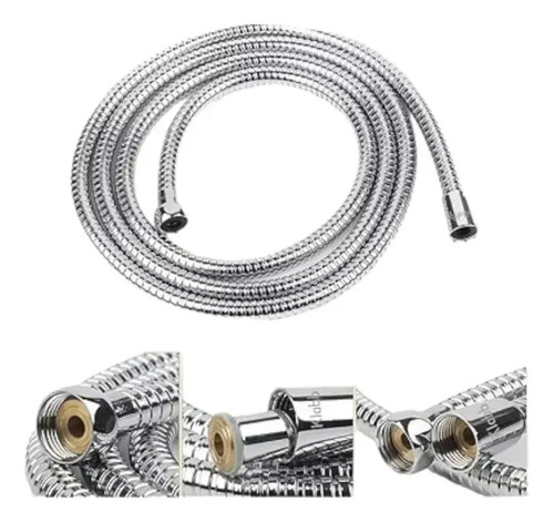 Flexible Ducha Telefono 1,5mt Manguera Cromada Inoxidable Plateado — foto 3
