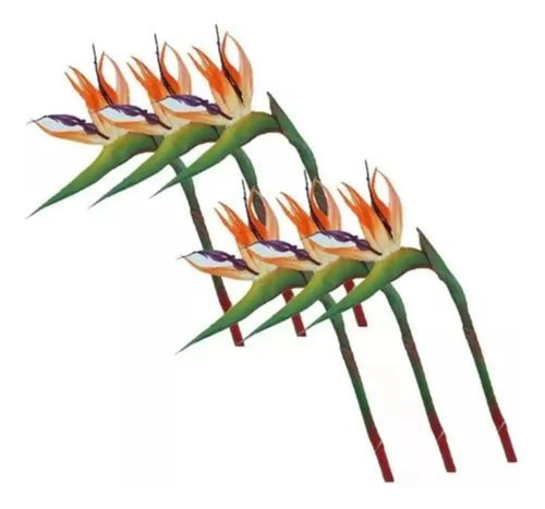 Flor De Ave Del Paraíso Artificial Flor De Pájaro Ave Unidad Varios — foto 5