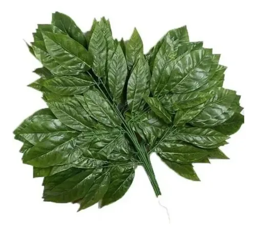 Flores Ramas Con Hojas Artificiales Sintética Tallo De Arbol Verde