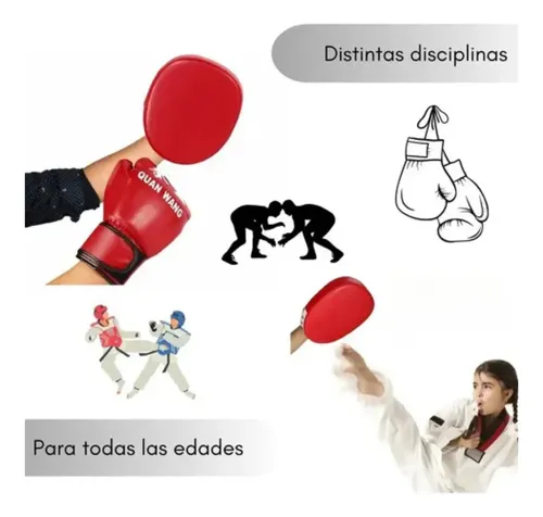 Foco Boxeo Almohadilla Entrenamiento Artes Marciales Rojo — foto 3