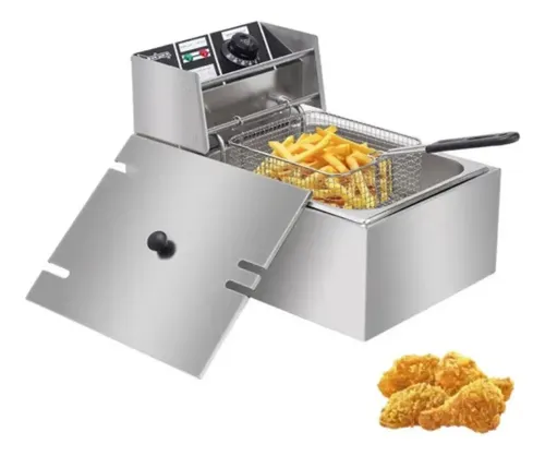 Freidora Aceite 5.5 Lts Acero Inoxidable 2500w Plateado 50/60hz — foto 2