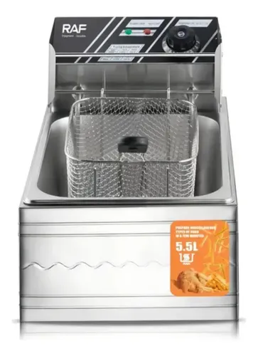 Freidora Aceite 5.5 Lts Acero Inoxidable 2500w Plateado 50/60hz — foto 3