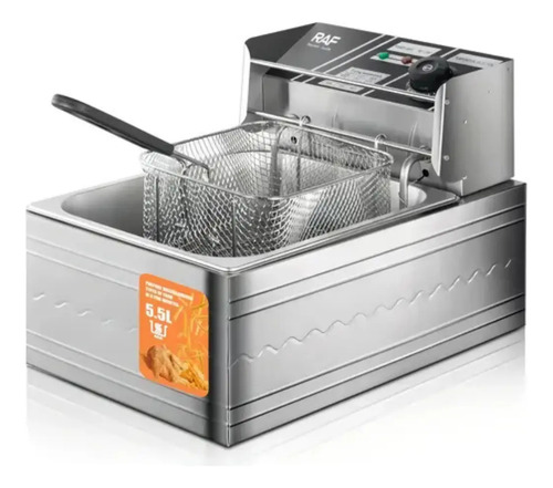 Freidora Aceite 5.5 Lts Acero Inoxidable 2500w Plateado 50/60hz — foto 5