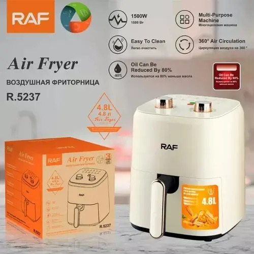 Freidora De Aire Eléctrica Multproposito R5237 4.8lts Blanca Blanco — foto 6