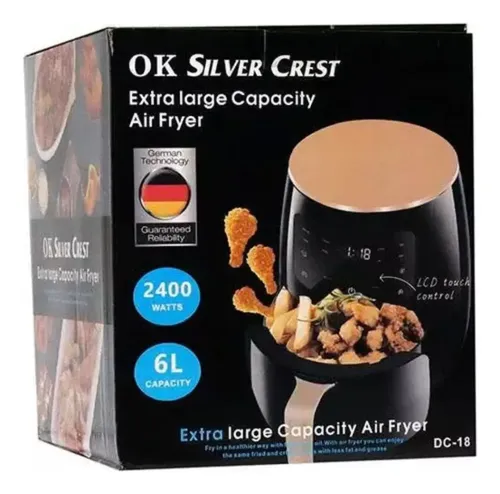 Freidora De Aire Sin Aceite Xl Electrica 6 Litros Air Fryer Negro — foto 7