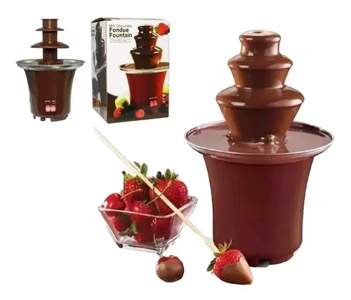 Fuente Cascada De Chocolate. Fondue Tres Niveles Plateado — foto 4