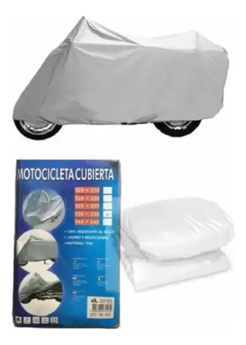 Funda Impermeable Cubierta Para Motocicleta Cubre Moto Gris — foto 2